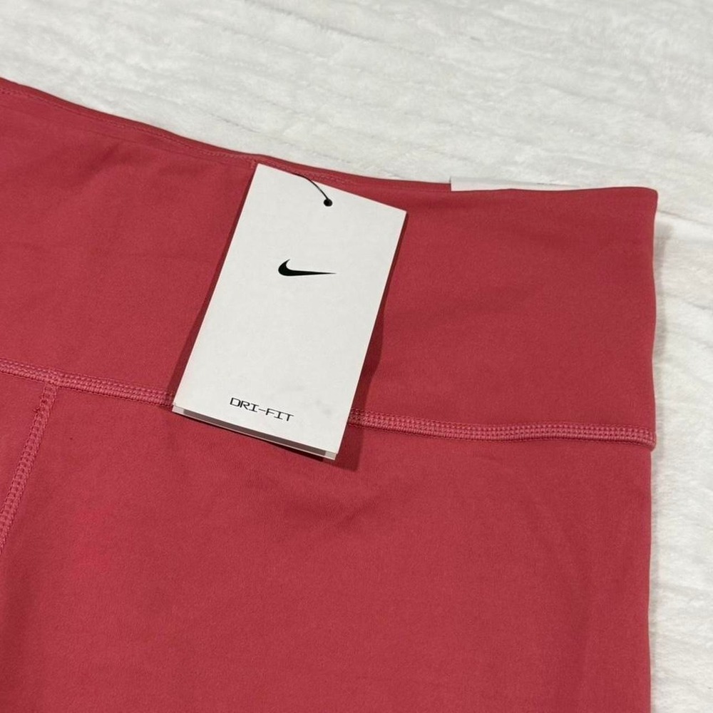Nike One Luxe Dri-FIT Mid Rise 7/8 Leggings Rose Red BQ9994-622 Womens XL - Picture 2 of 8